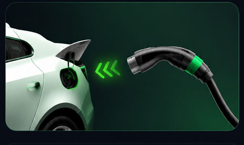Tela do aplicativo MobivoltzX orientando a conexão do veículo ao carregador